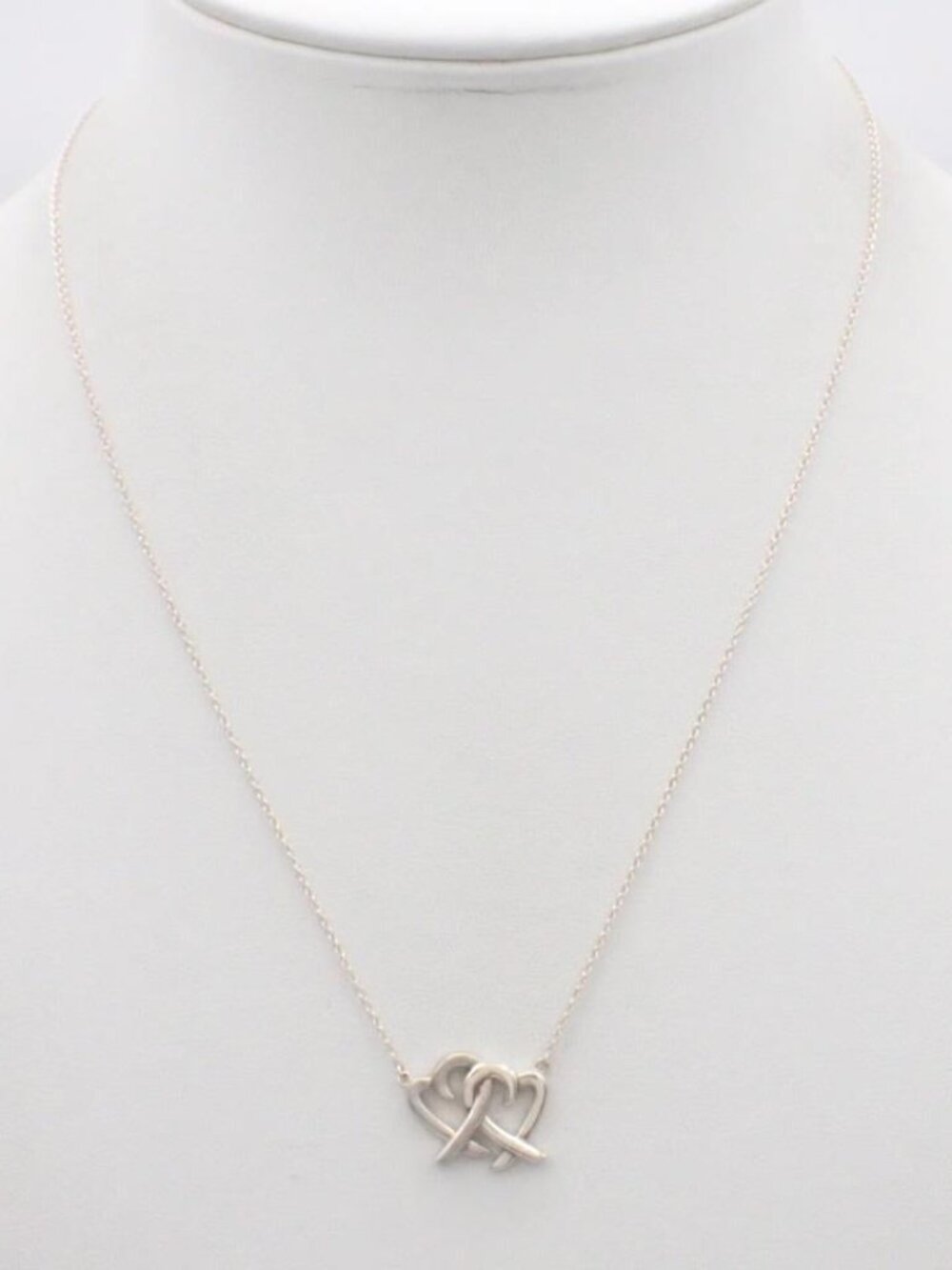 Tiffany & Co. Paloma Picasso Double Loving Heart Necklace 925